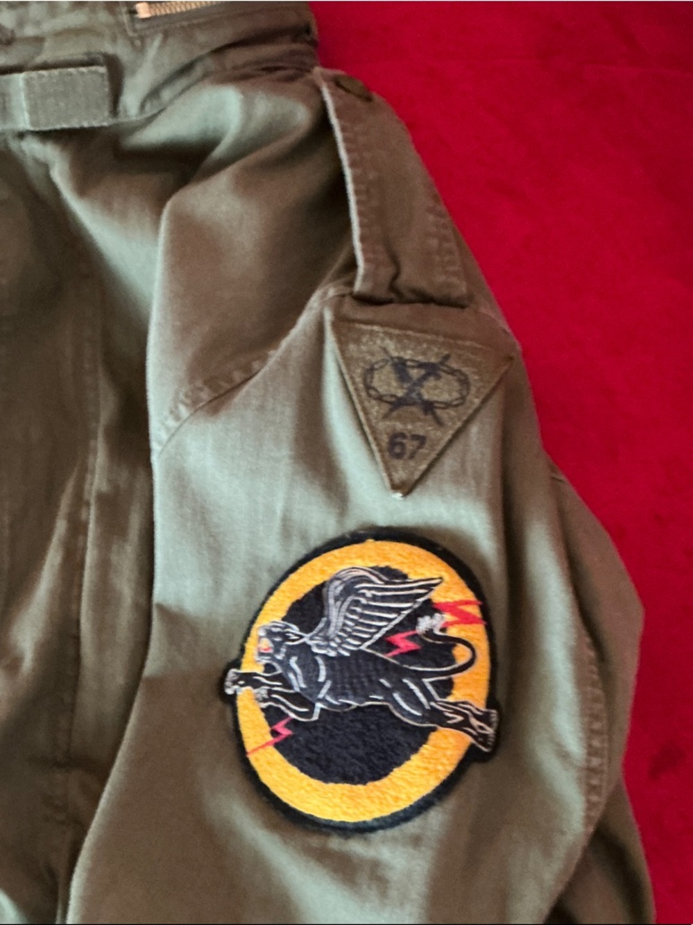Ralph Lauren Olive Green Military Field Jacket with Patch Details - Picture 8 of 9